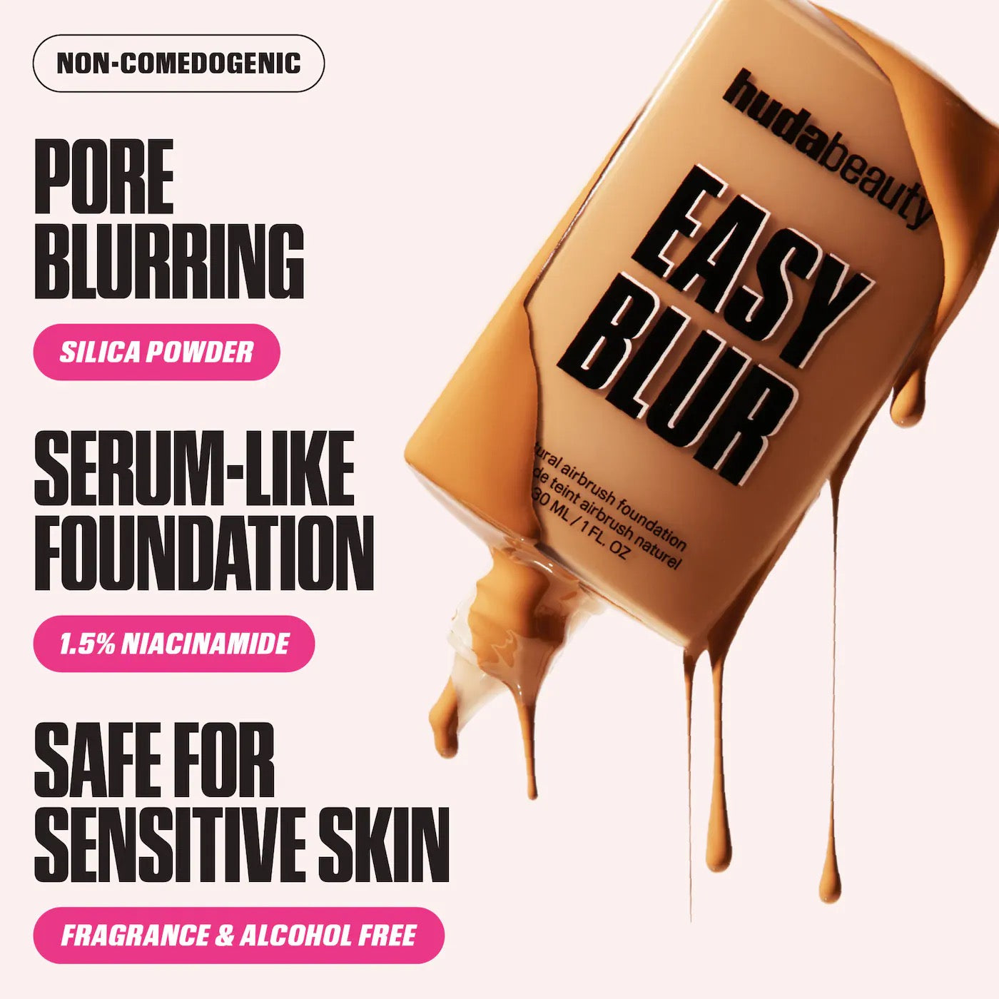 Huda Beauty Easy Blur Airbrush Foundation - Cashew 140G