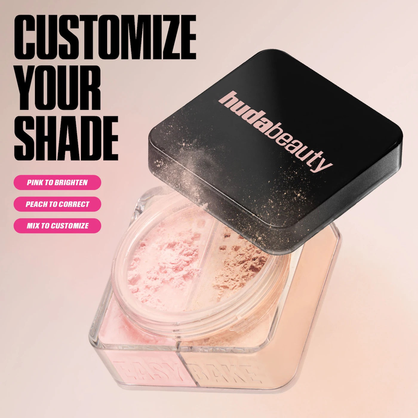 Huda Beauty Duo Easy Bake Loose Powder - Cherry Peach