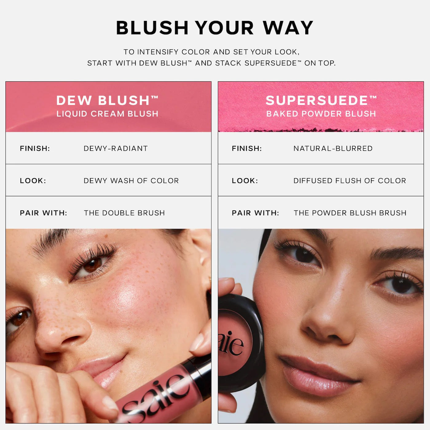 Saie - SuperSuede Powder Blush