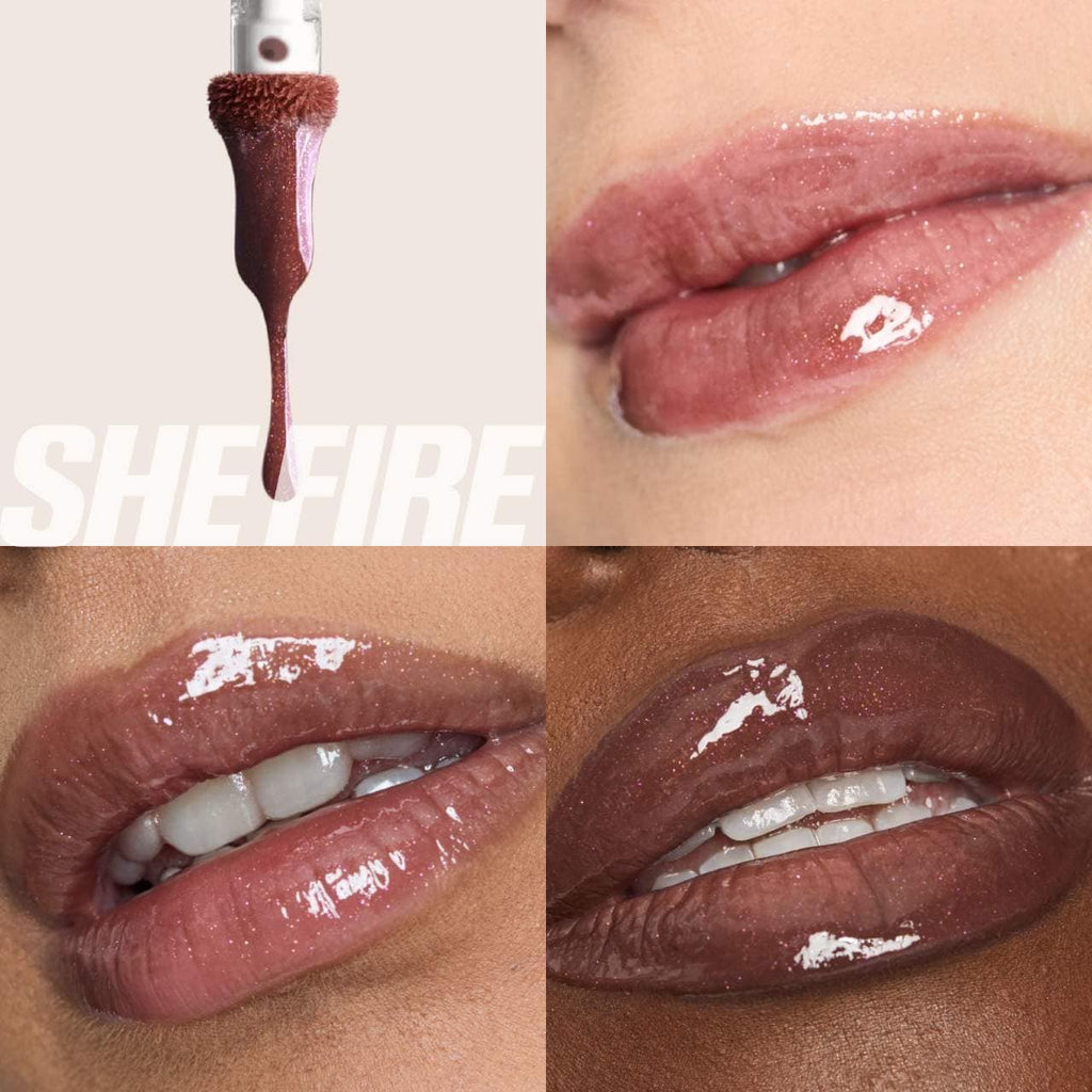 Huda Beauty Faux Filler Shiny Lip Gloss - She Fire